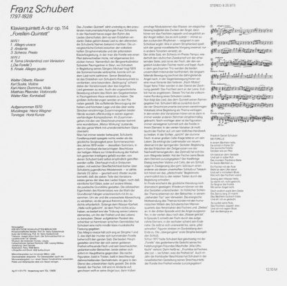 Eterna 8 25 873 - Klavierquintett A-dur Op. 114 (Forellen-Quinte - Image 2