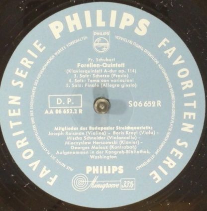 Philips S 06 652 R - Forellen-Quintett (Klavierquintett A-Dur Op - Image 4