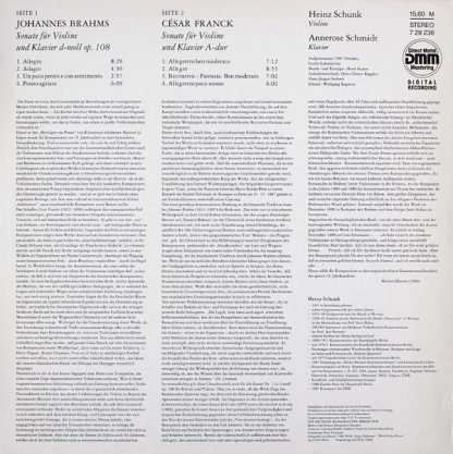 Eterna 7 29 236 - Violinsonate A-dur / Violinsonate Nr.3 D-moll - Image 2