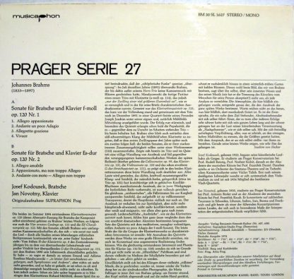Musicaphon BM 30 SL 1627 - Bratschensonaten Nr. 1 + 2 - Image 2