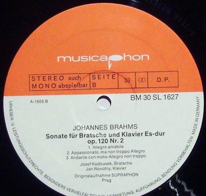 Musicaphon BM 30 SL 1627 - Bratschensonaten Nr. 1 + 2 - Image 3