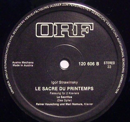 ORF 120 606 - Le Sacre Du Printemps/ Fassung Für Zwei Klavire - Image 3