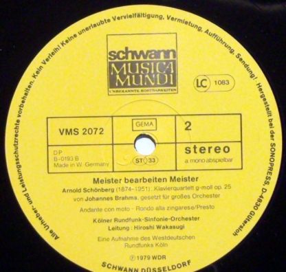 Schwann Musica Mundi VMS 2072 - Meister Bearbeiten Meister: Klav - Image 3