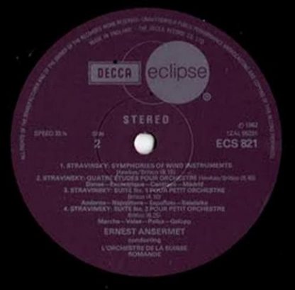 DECCA ECS 821 - Symphony In C Major / Symphonies Of Wind Instrum - Image 3