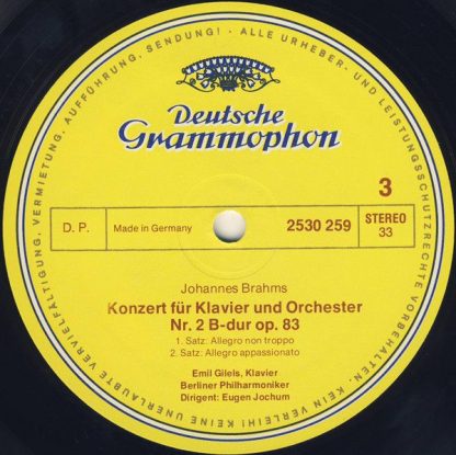 Deutsche Grammophon 2530 259 - Klavierkonzert Nr. 2 B-dur, Opus - Image 3