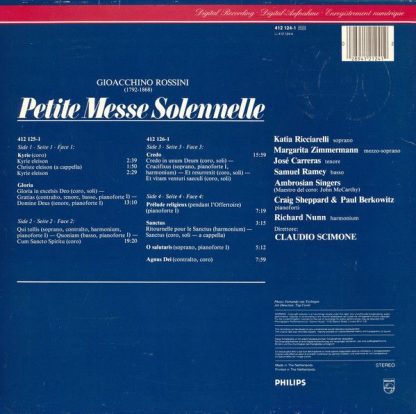Philips 412 124-1 - Petite Messe Solennelle - Image 2