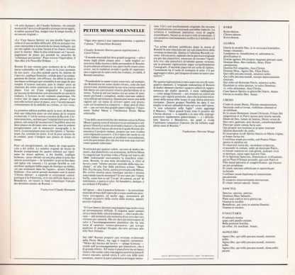 Philips 412 124-1 - Petite Messe Solennelle - Image 4