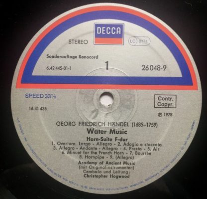 DECCA 26 048-9 - Wassermusik - Image 3