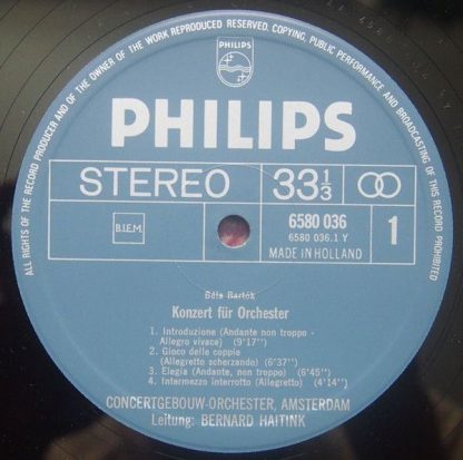 Philips 6580 036 - Konzert Für Orchester / Tanzsuite - Image 3