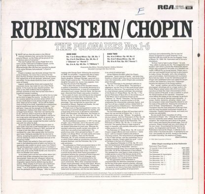 RCA Red Seal SB 6640 - Rubinstein Plays Chopin Polonaises - Image 2