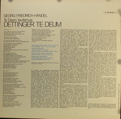 His Master's Voice 1C 063-28 530 - Dettinger Te Deum - Image 2