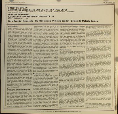 His Master's Voice 1 C 053-01 972 - Schumann: Cellokonzert A-Mol - Image 2