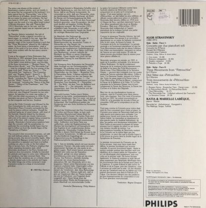 Philips 410 301-1 - Petrouchka / Concerto For 2 Pianos - Image 2