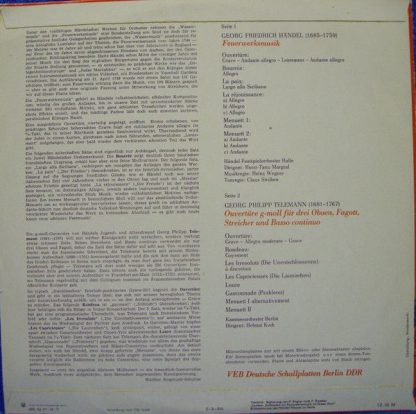 Eterna 8 25 982 - Feuerwerksmusik / Ouvertüre G-Moll - Image 2