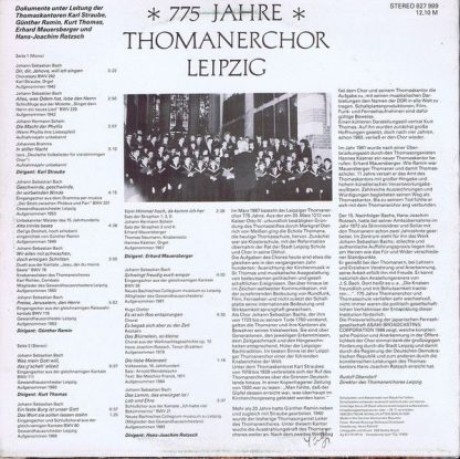Eterna 827 999 - 775 Jahre Thomanerchor Leipzig - Image 2