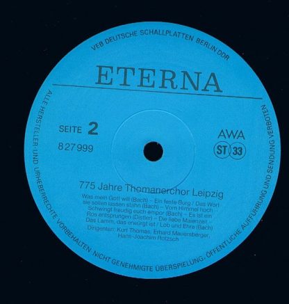 Eterna 827 999 - 775 Jahre Thomanerchor Leipzig - Image 4