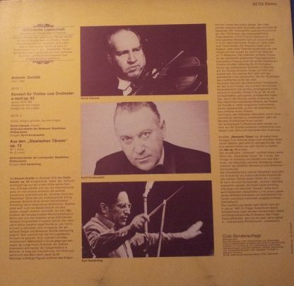 Eurodisc 63 755 - Violinkonzert (Violinkonzert A-moll Op. 53 / S - Image 2