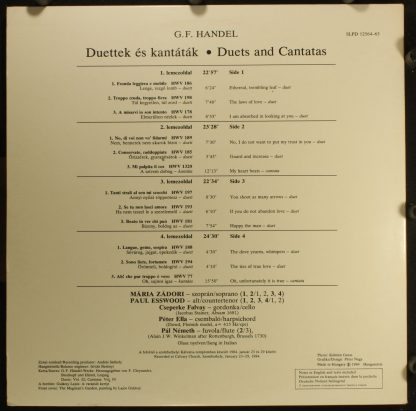 Hungaroton SLPD 12564-65 - Duets & Cantatas - Image 2