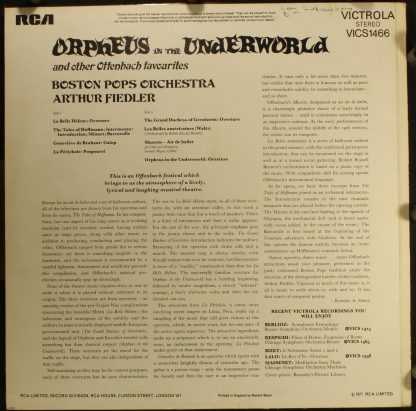 RCA Victrola VICS1466 - Orpheus In The Underworld And Other Offe - Image 2