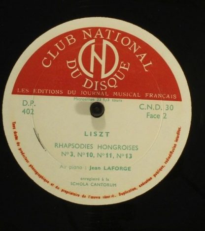 Club National Du Disque CND 30 - Rhapsodies Hongroises - Image 4