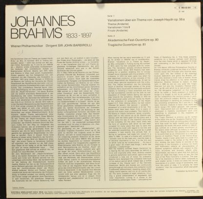 EMI 1 C 063-02 051 - Variationen Über Ein Thema Von Joseph Haydn - Image 2