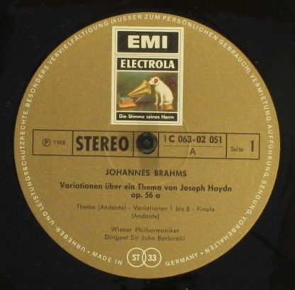 EMI 1 C 063-02 051 - Variationen Über Ein Thema Von Joseph Haydn - Image 3