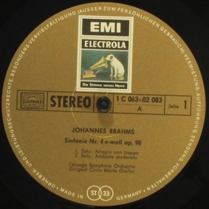 EMI 1 C 063-02083 - 4. Sinfonie E-Moll Op. 98 - Image 3