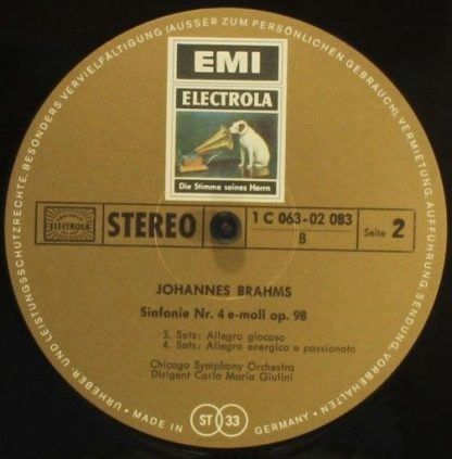 EMI 1 C 063-02083 - 4. Sinfonie E-Moll Op. 98 - Image 4