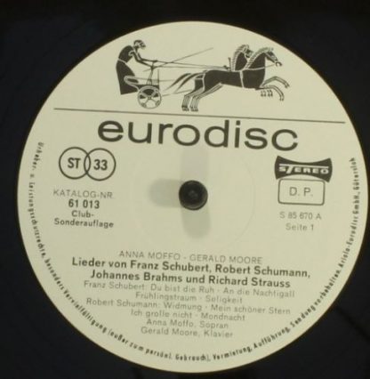 Eurodisc 61 013 - Lieder Von Schubert, Schumann, Brahms, Strauss - Image 5