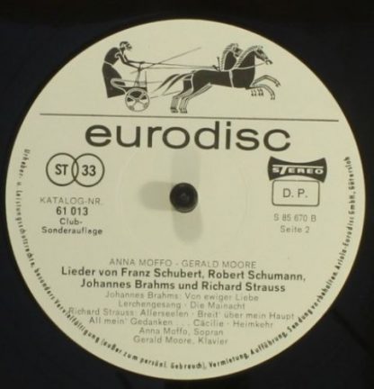 Eurodisc 61 013 - Lieder Von Schubert, Schumann, Brahms, Strauss - Image 6