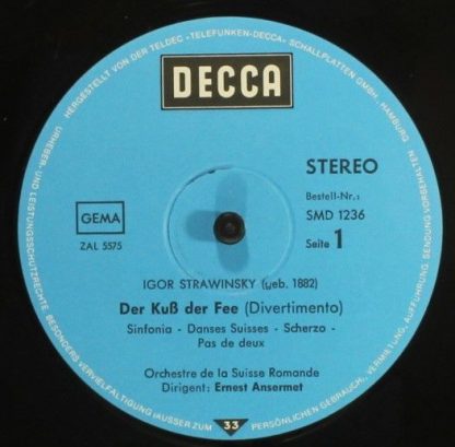 DECCA SMD 1236 - Geschichte Vom Soldaten / Der Kuß Der Fee - Image 3