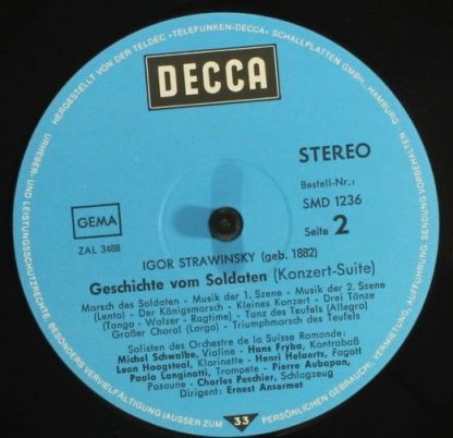 DECCA SMD 1236 - Geschichte Vom Soldaten / Der Kuß Der Fee - Image 4