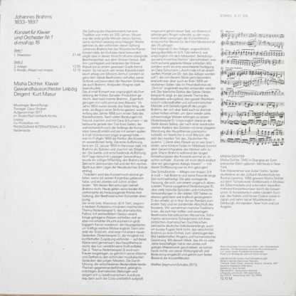 Eterna 8 27 205 - Klavierkonzert Nr.1 D-moll Op.15 - Image 2