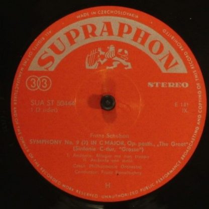 Supraphon SUA ST 50444 - Franz Schubert, The Czech Philharmonic - Image 3