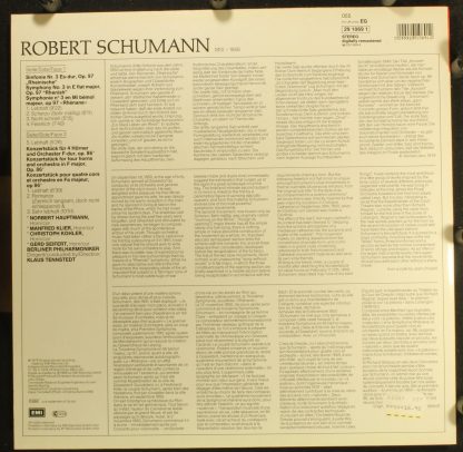 EMI EG 29 1069 1 - Sinfonie / Symphony No. 3 Konzertstück - Image 2