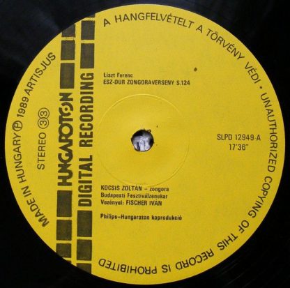 Hungaroton SLPD 12949 - Esz-Dúr Zongoraverseny, A-Dúr Zongoraver - Image 3