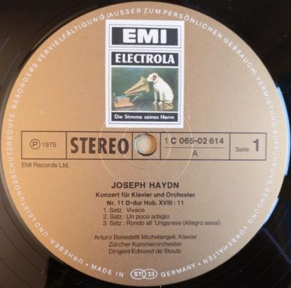 EMI 1 C 065-02 614 - Haydn - Klavierkonzerte In D Und G - Image 5