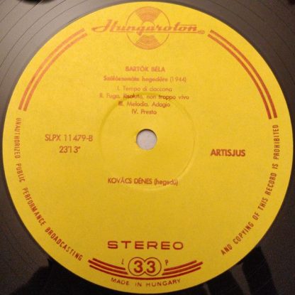 Hungaroton SLPX 11479 - Sonata For Two Pianos And Percussion / S - Image 4