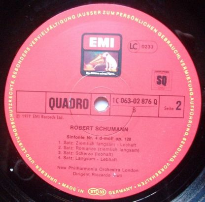 EMI 1C 063-02 876 Q - Mendelssohn: Symphony No. 4 In A ("Italian - Image 3