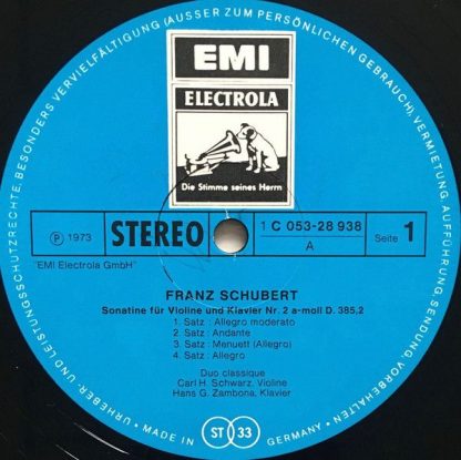 EMI Electrola 1 C 053-28 938 - Sonatine Für Violine Und Klavier - Image 2