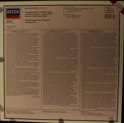 DECCA 6.43376 - Symphony No.1/ Scherzo Fantastique - Image 2