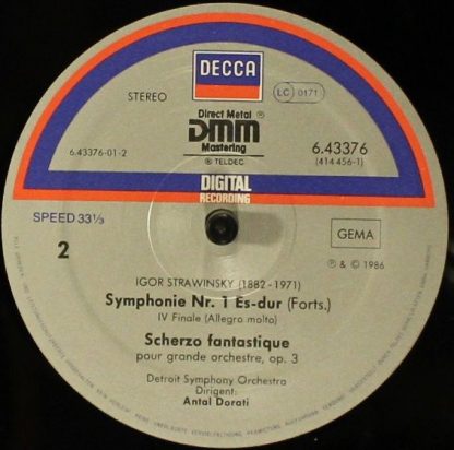 DECCA 6.43376 - Symphony No.1/ Scherzo Fantastique - Image 4