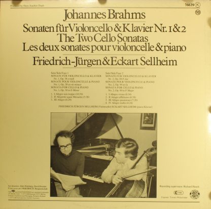 CBS 76 639 - Sonaten Für Violoncello & Klavier Nr. 1 & 2 - Image 2