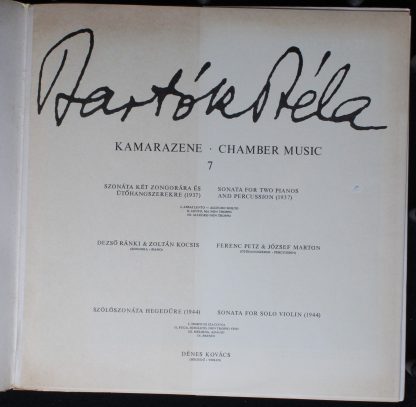 Hungaroton SLPX 11479 - Sonata For Two Pianos And Percussion / S - Image 2