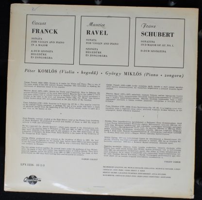 Qualiton LPX 1226 - Sonata For Violin And Piano In A Major / Son - Image 2