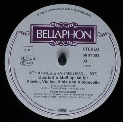 Bellaphon 68 01 003 - Klavierquartett C-Moll Op. 60 - Image 6