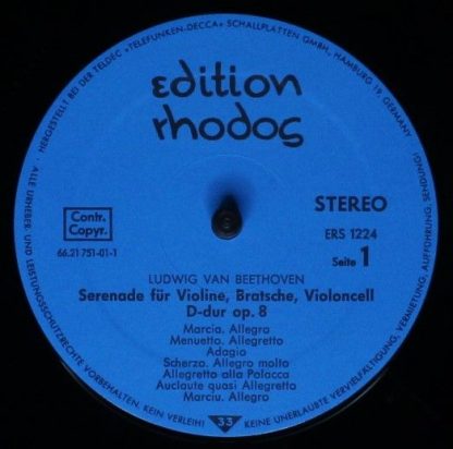 Edition Rhodos ERS 1224 - Serenade D-dur Op. 8/ Streichtrio B-du - Image 4