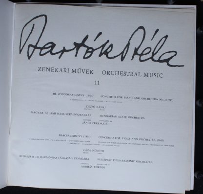 Hungaroton SLPX 11421 - Piano Concerto No 3. / Viola Concerto - Image 4