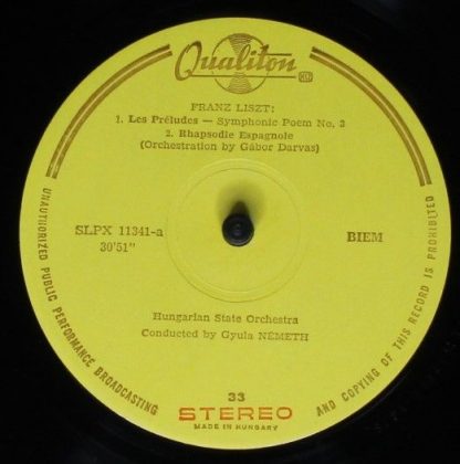 Qualiton SLPX 11341 - Les Préludes / Rhapsodie Espagnole / Hunga - Image 3