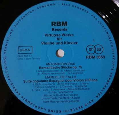 RBM Records RBM 3059 - Virtuose Werke Für Violine Und Klavier - Image 3